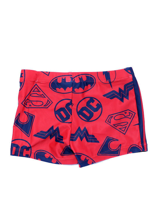 Superheroes Kids Swimwear Swim Shorts Red