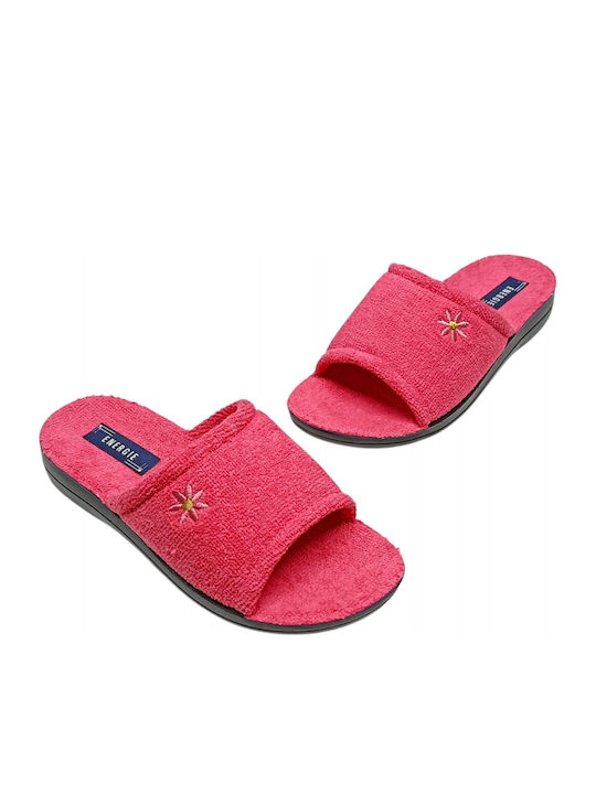 Terry Damen Hausschuhe Fuchsie