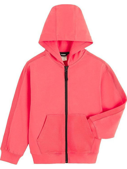 Kids Sweatshirt Cardigan with Hood Red