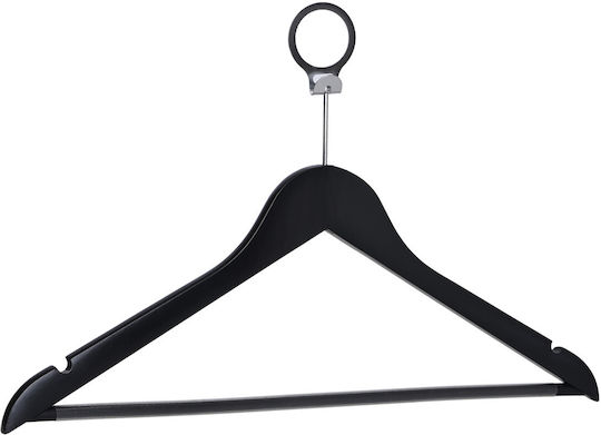 Set 100 Bucăți Unicutil Cârlige Negre Din Lemn Pentru Hotel Dispozitive Anti-furt Pentru Pantaloni Bar Ideal Cămăși Bluze Pantaloni Tricouri Rochii