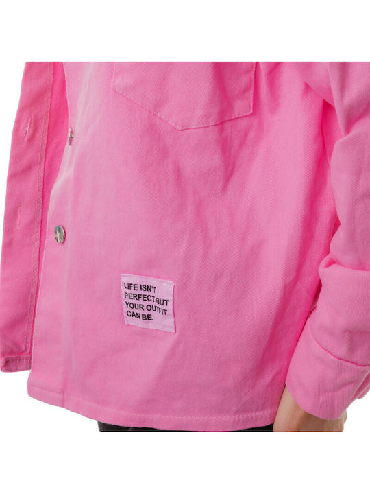 Damen Jean Jacke Rosa