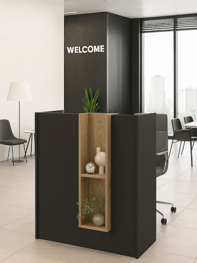 Bonveno Birou Recepție Din PAL Melaminat Antracit – Design Minimalist Elegant Spații Office 90 X 43.2 X 110.3 Cm Uuorg74