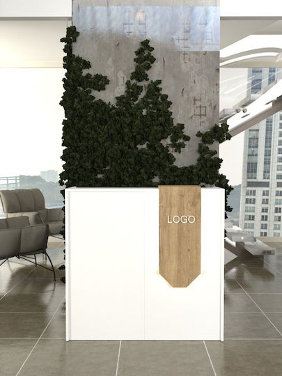 Birou Recepție Navita Led Front Desk Unicutil Alb-bej