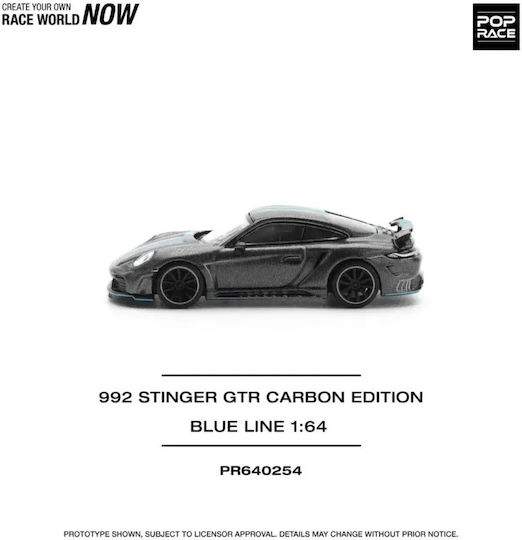 Model Mașină Porsche 992 Stinger Gtr Carbon Edition Scara 1:64 Pop Race Pr640254