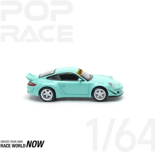 Model Mașină Porsche Rwb 997 Tiffany Blue Scara 1:64 Pop Race Pr640237