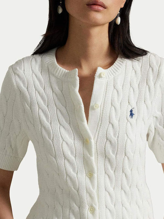 Damen Sweatshirt Strickjacke Weiß