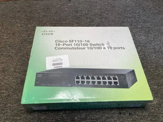 Cisco SF110D-16 Unmanaged L2 Switch with 16 Ethernet Ports