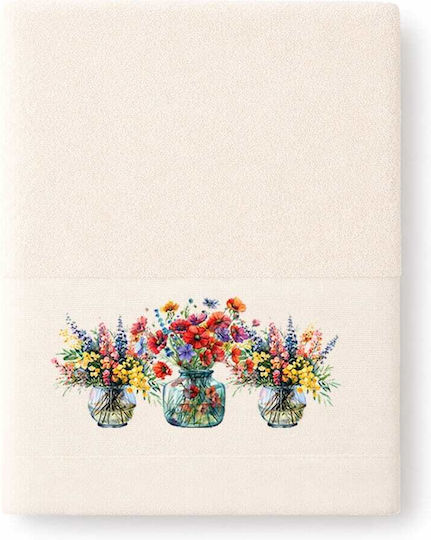 Astron Italy Body Towel Blossom 70x140cm Ecru Weight 500g/m²