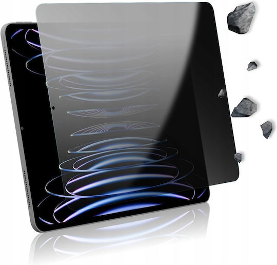 GrizzGlass Ceramic Datenschutz Gehärtetes Glas Für iPad Air 11" 2025/2026 Schwarz