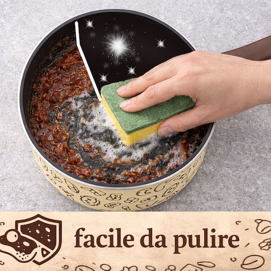 Bakaji Bakaji Pots Set with Non-stick Interior Coating 3 Pieces