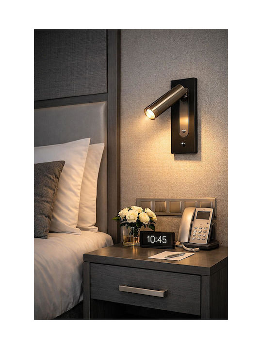 Home Lighting Φωτιστικό Τοίχου LED Μαύρο 7.5x14.5x7.5εκ. Home Lighting Φωτιστικό Τοίχου LED Μαύρο 7.5x14.5x7.5εκ.