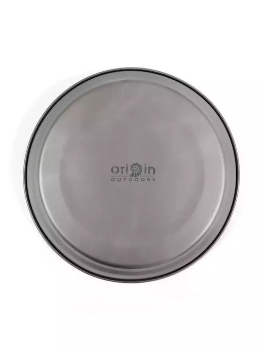 Origin Outdoors Grey Shallow Serving Plate with Diameter 18cm