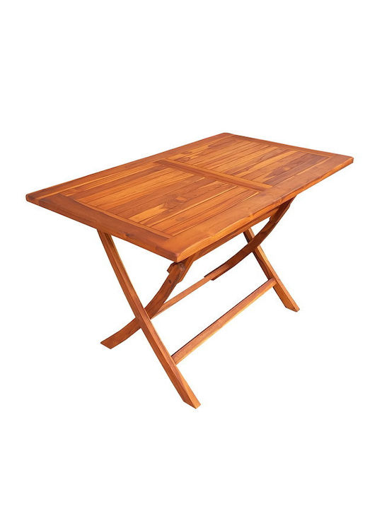 Outdoor Table from Teak Foldable Teak 120x70x75cm