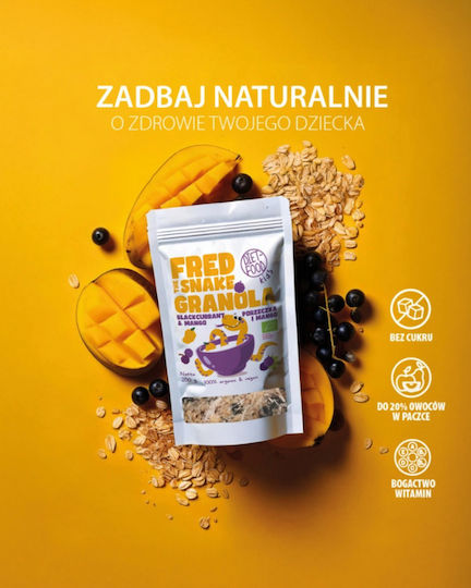 Diet Food Organic Granola Fred Snake Mango & Blackcurrant 200g 18711