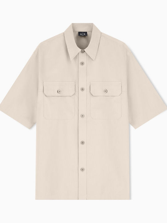 Kurzärmeliges Herrenhemd Beige