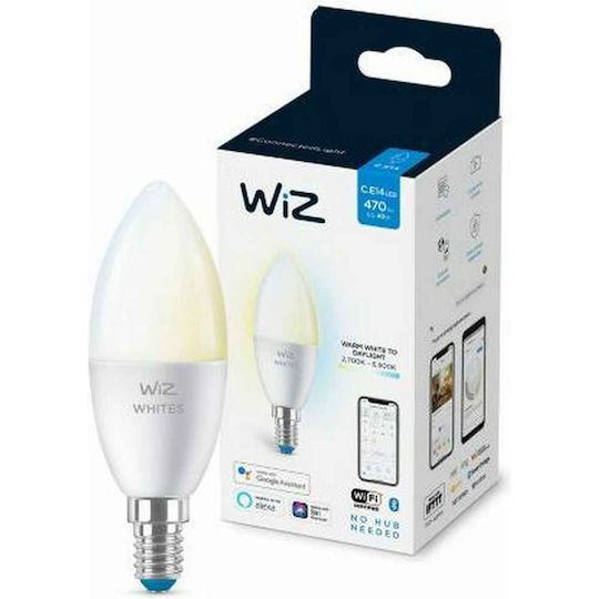 WiZ Smart Bulb LED 40W for Socket E14 and Shape C37 Adjustable White Dimmable