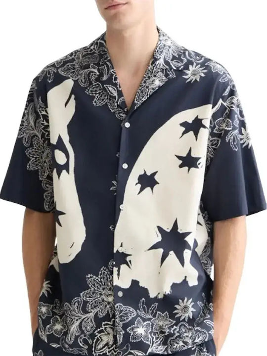 Short Sleeve Shirt In Wide Line Black