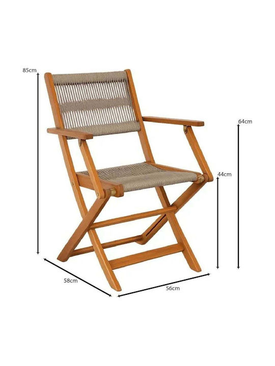 Woodwell Gartenstühle Holzregisseur Frühling Beige E2358,2 2 Stück 56x54x85cm