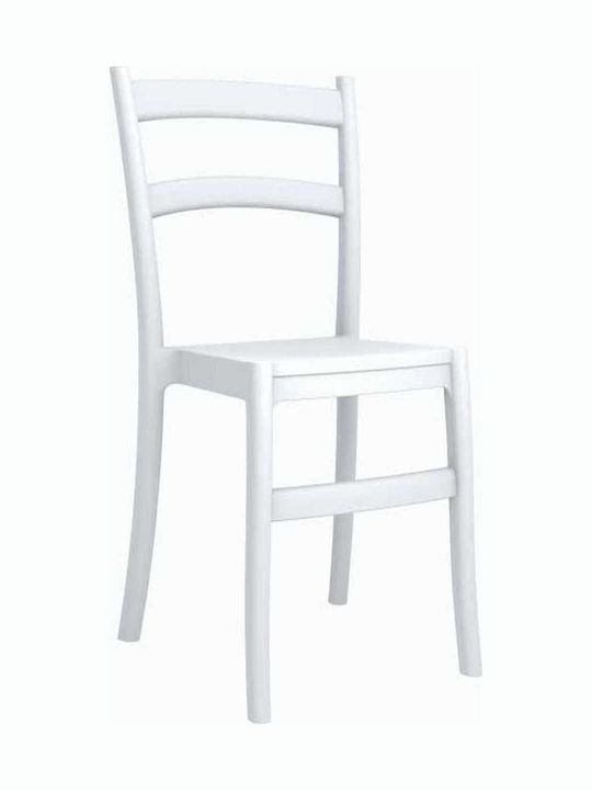 Градински Стол Кетъринг Полипропилен Tiffany Бял 45x51x85см