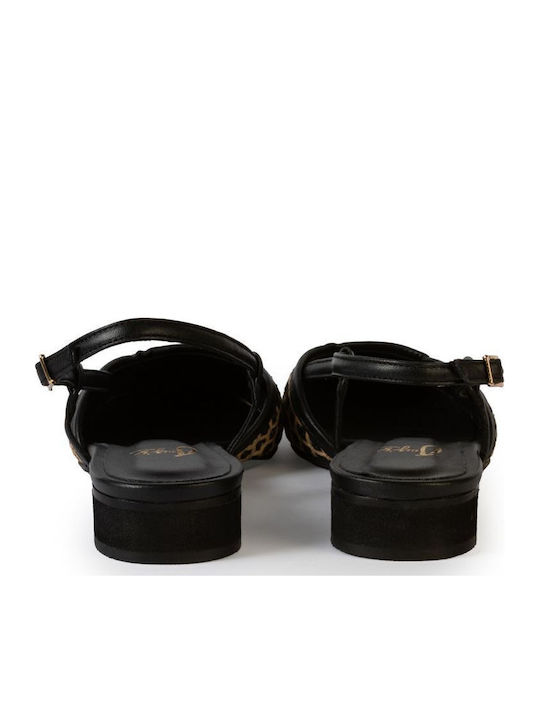 Women's Ballerina Shoes Slingback In Black Colour