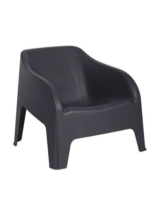 Καρέκλα Εξωτερικού Χώρου Πλαστική Petra Matte Anthracite 79x76.5x70εκ.