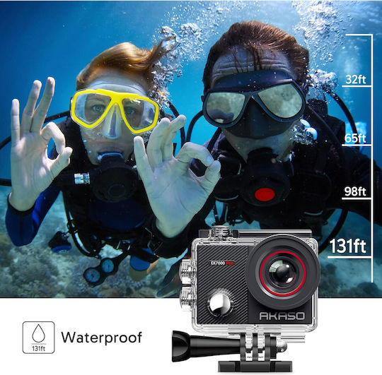 X0024477N1 Cameră de Acțiune 4K Ultra HD Subacvatică (cu Husă) cu Ecran Tactil și Wi-Fi