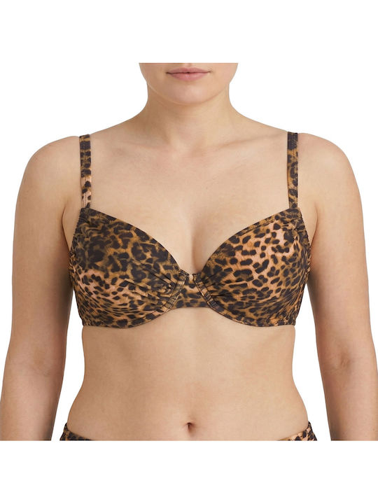Plus Size Дамски Бански Bikini С Банели Flexfit Чашки Леопард