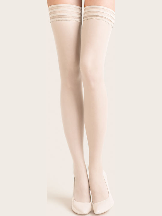 Women's High Socks 20 Den Beige