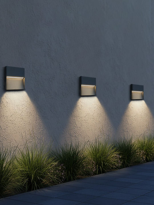 kelvo Stepart Στεγανό Επιτοίχιο Εξωτερικό Φωτιστικό LED 4W 2700K 15x3.5x15εκ.