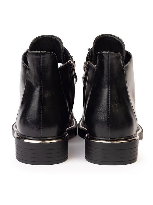 Leder Damen Stiefeletten Schwarz GA DA2218-86818 Schwarz