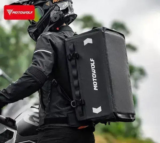 Motowolf MB9 Σάκος Ουράς Μοτοσυκλέτας Αδιάβροχος 37lt σε Μαύρο Χρώμα