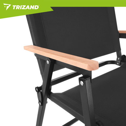 Trizand Καρέκλα Παραλίας Μαύρη 75.5x58.5x53.5εκ.