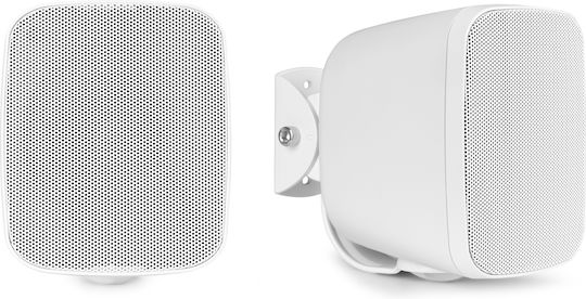 Power Dynamics Bd30w Pair of 2-Way 3" 40 Watt Speakers Brackets White Ipx5 100.090