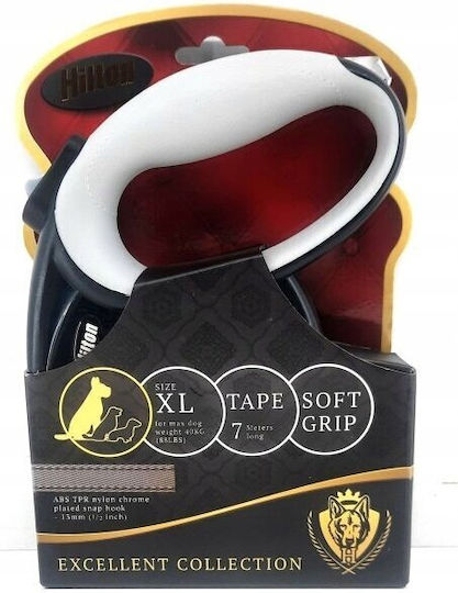 Hilton Foldable Dog Leash Lead Strap In Black Colour 7m Up To 40kg