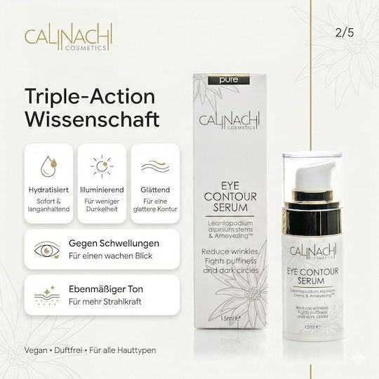 Calinachi Augenbefeuchter für Taschen Schwarze Kreise & Feuchtigkeitsspendende Formulierung 15ml