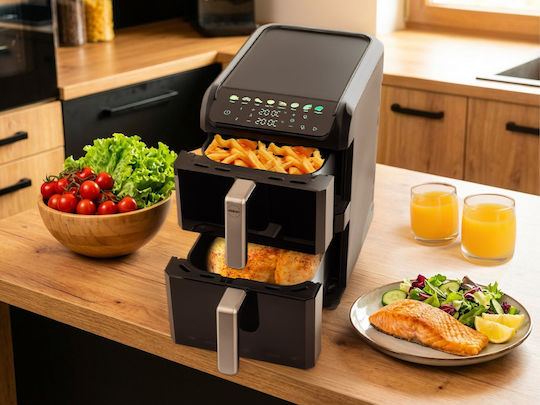 Eldom Air Fryer με Διπλό Αποσπώμενο Κάδο 10lt Μαύρο FR300