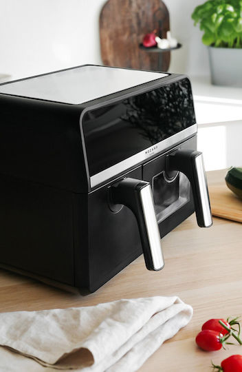 Mozano Home Mozano Home Heißluftfritteuse mit Wi-Fi & Doppelter Abnehmbarer Behälter 9l Schwarz