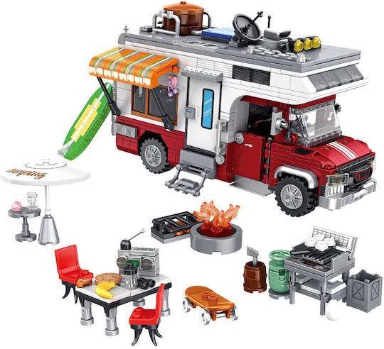 Askato Cuburi de Construit Camper Van pentru 6+ Ani 942 Bucăți