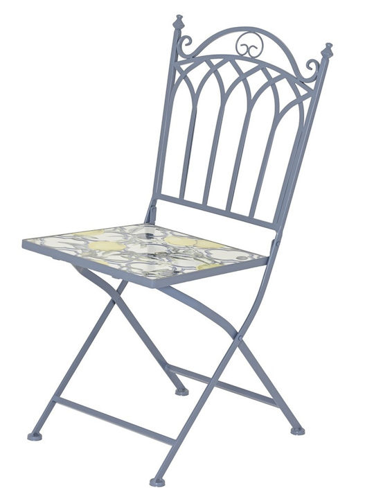Outdoor Chair Metallic Sorrento 38x50x89cm