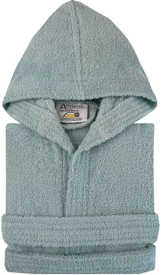 Astron Italy Kids Bathrobe Green Hooded