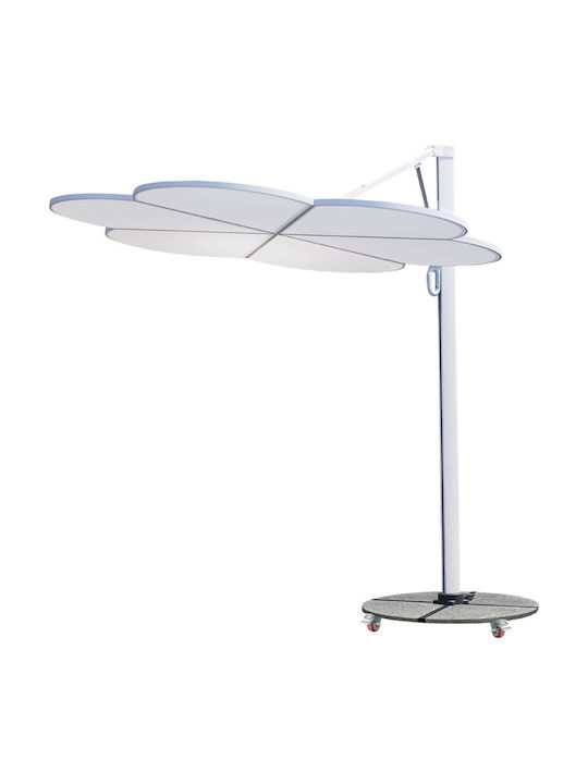 Professionelle Hängende Rundschirme aus Aluminium Cannopy Grau Φ2.665m