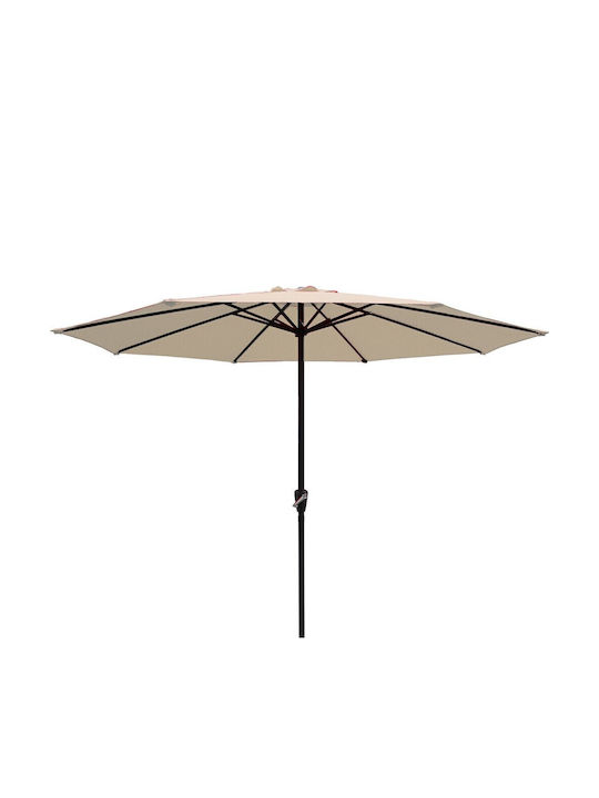 Umbrelă Rotundă Metalică Grizel Bej Φ2.7m
