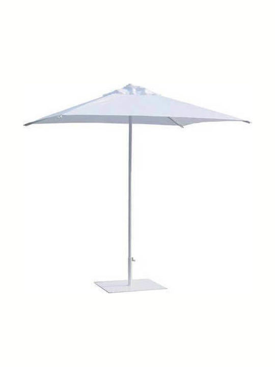 Square Aluminum Garden Parasol Once White 2x2xHeight 1.95m