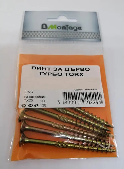 Bmontage Şurub Torx Cu Diametru M4 Şi Lungime 20mm 25 Bucăţi