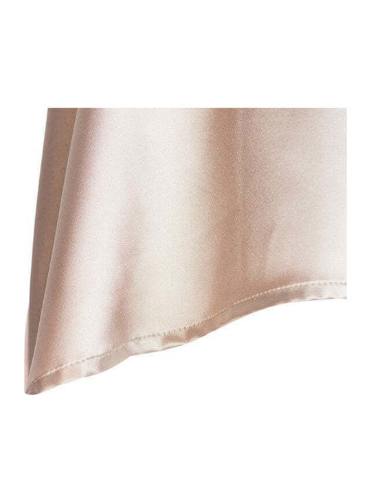 Damen Crop Top Satin Ärmelloses Braunes