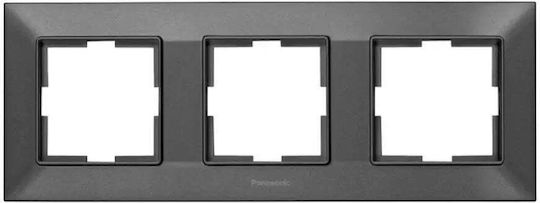 Panasonic Arkedia Slim Triple Horizontal Frame Dark Gray