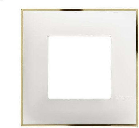 Single White Frame Gold Bticino Classia