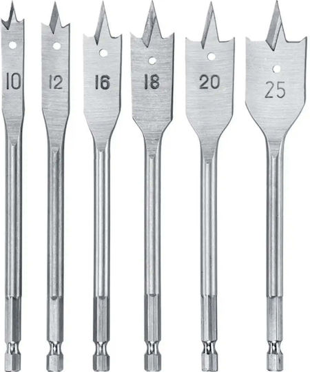 Flat Wood Drill Bits 6 Pcs Nextool Drax-22