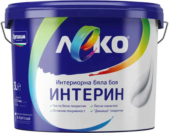 Innenraum Weiß Farbe 3 ltr Leko