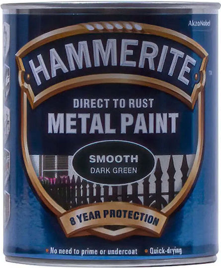 Vopsea Metalică Lucioasă Verde Închis Hammerite